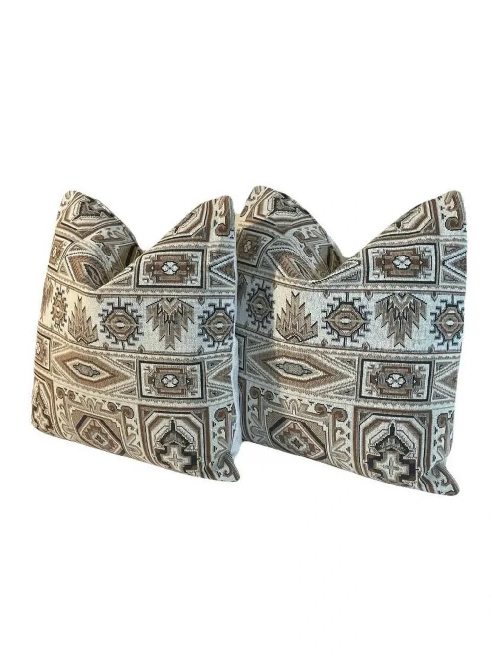 Schumacher “Crowley Epingle Brown”Neutral Decorative Accent Pillow Covers